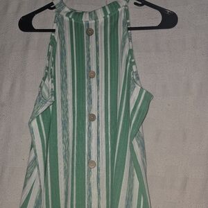 Vintage Flowy High Neck Tank